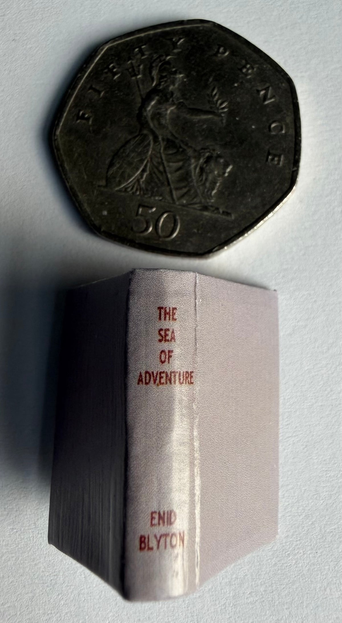 The Sea Of Adventure 1:12 scale 2x3 miniature. Opening book detachable dust jacket