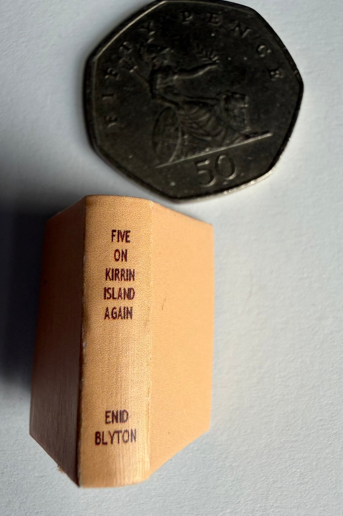 Five On Kirrin Island Again 1:12 2x3mm miniature fully opening detachable dust jacket