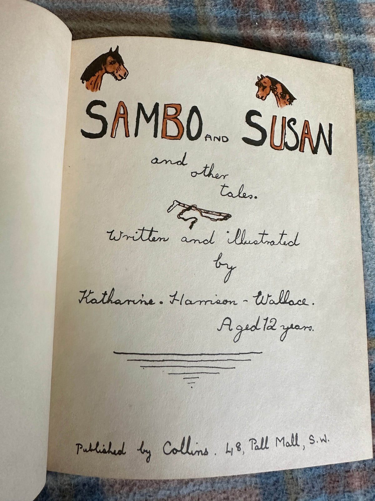 1939*1st* Sambo & Susan - Katherine Harrison- Wallace 12yrs old(Collins) - Honeyburn Books (UK)