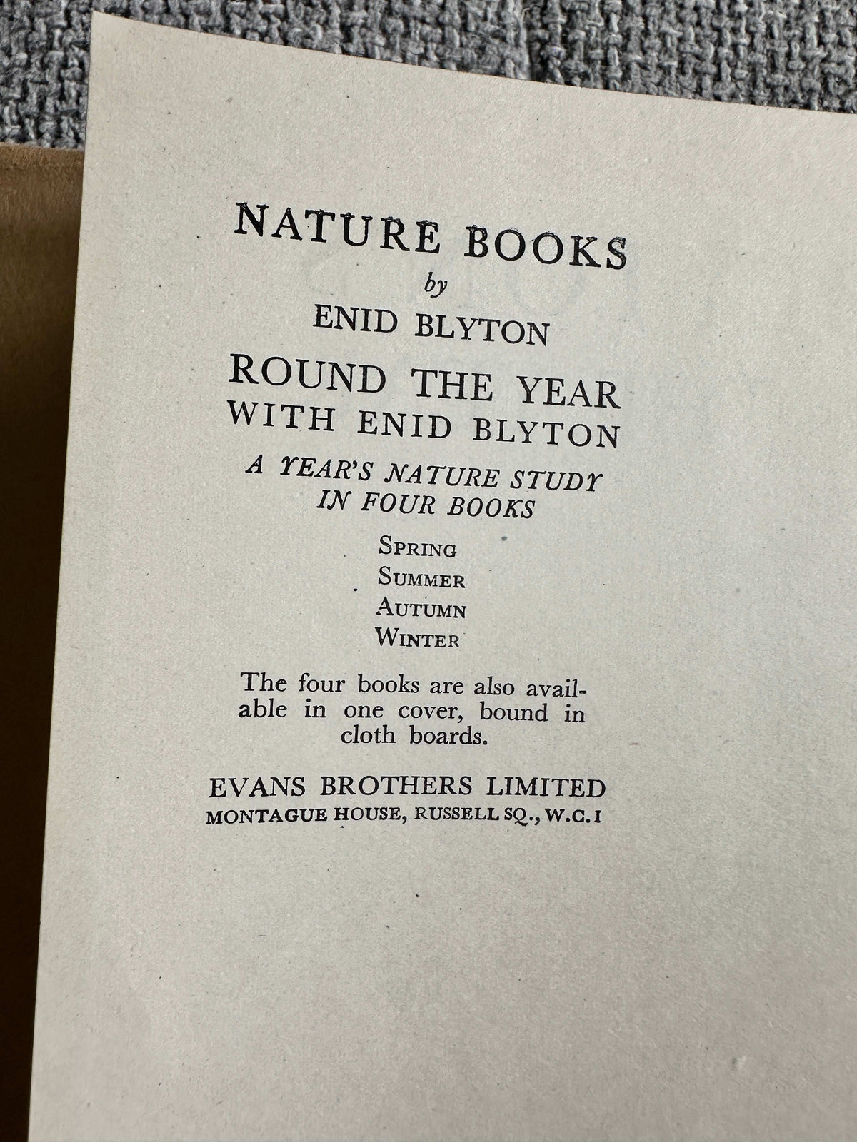 1942 Enid Blyton’s Book Of The Year (Music Alec Rowley Illust Harry Rountree) The Evans Brothers Published