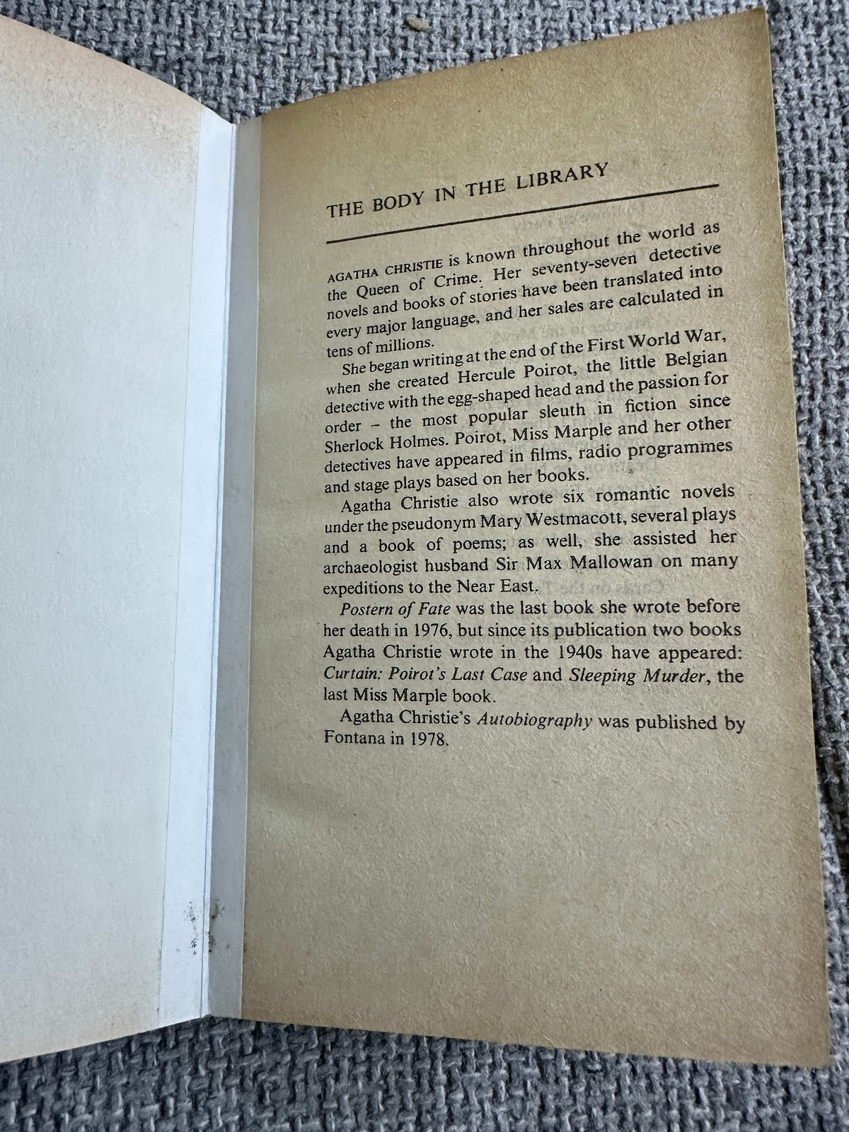1983 The Body In The Library - Agatha Christie (Fontana)