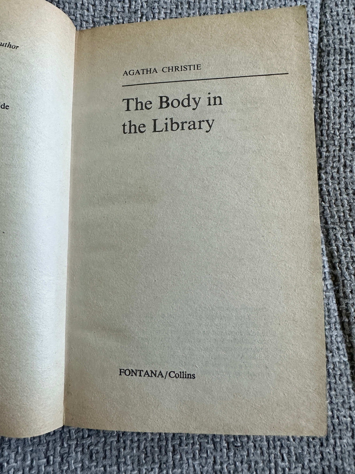 1983 The Body In The Library - Agatha Christie (Fontana)