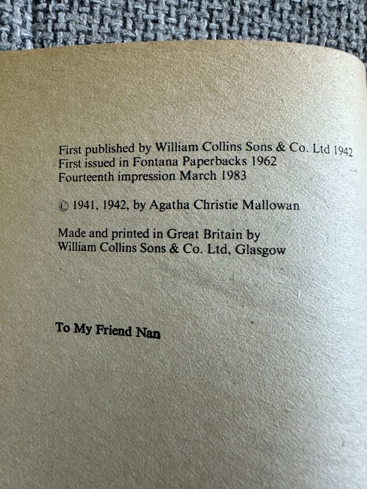 1983 The Body In The Library - Agatha Christie (Fontana)