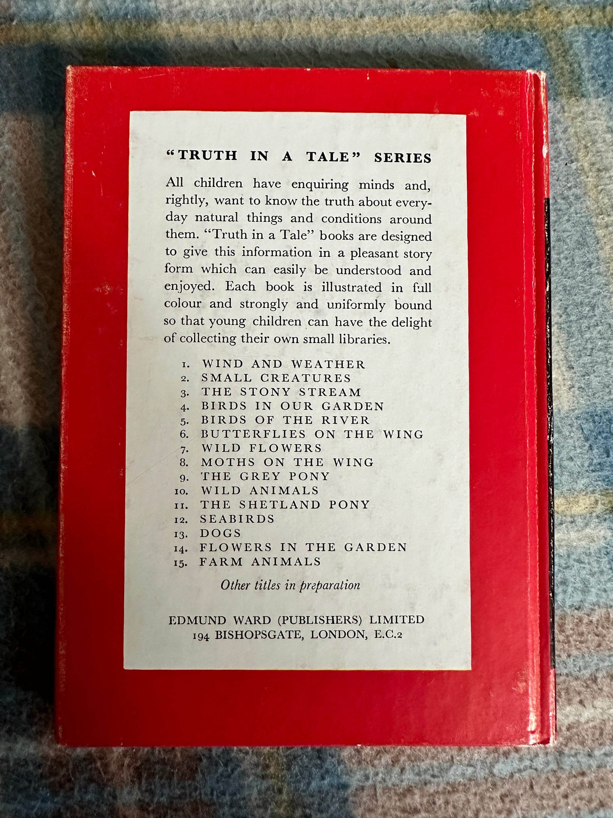 1958*1st* Wind & Weather(Truth In A Tale Series)Sylvia Little(Astrid Walford & B. Gerry Illust) Edmund Ward (Publishers) Ltd - Honeyburn Books (UK)