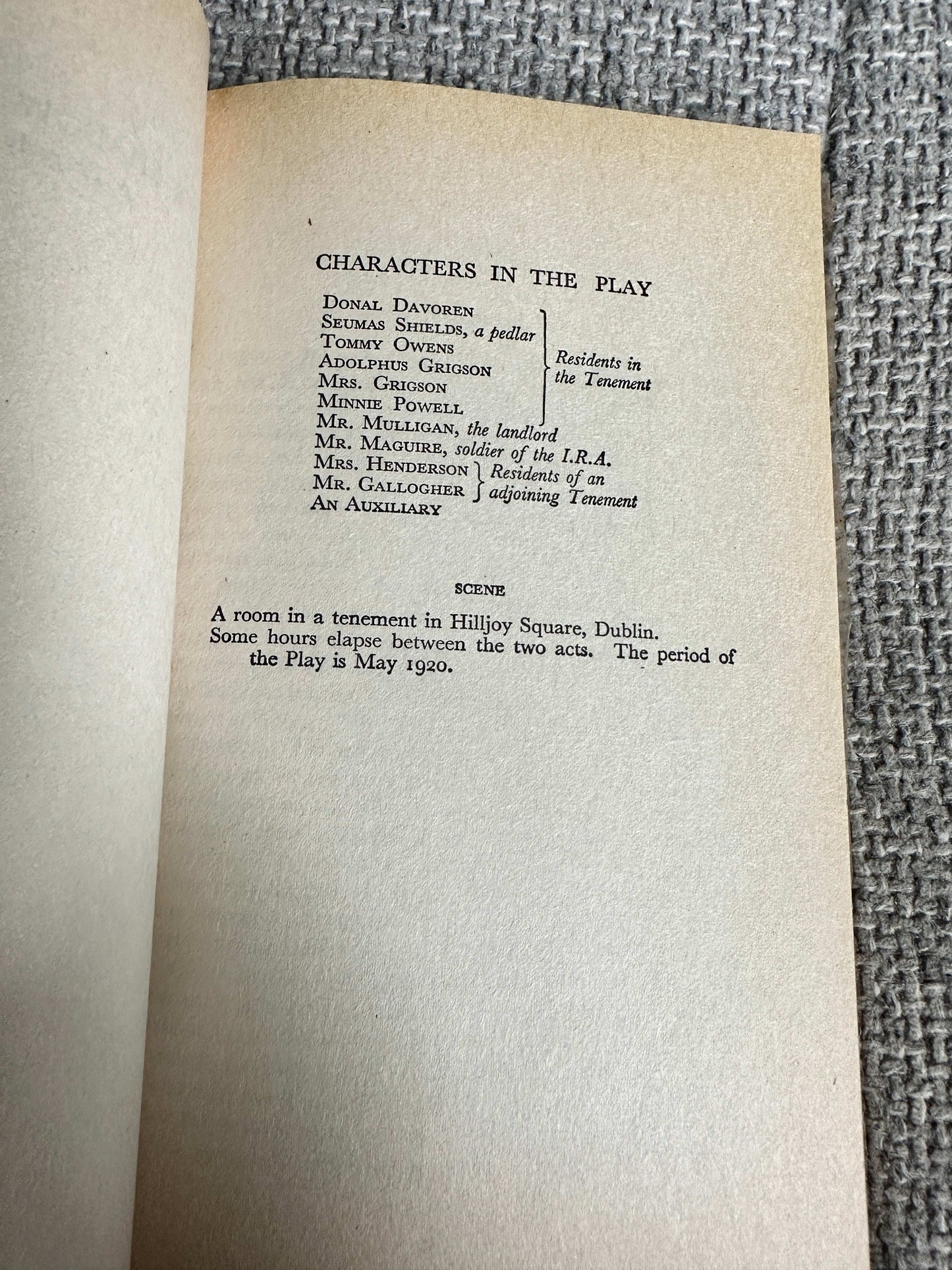 1982 Three Plays: Juno & The Paycock, The Shadow Of A Gunman, The Plough & The Stars - Sean O’Casey (Pan Classics)