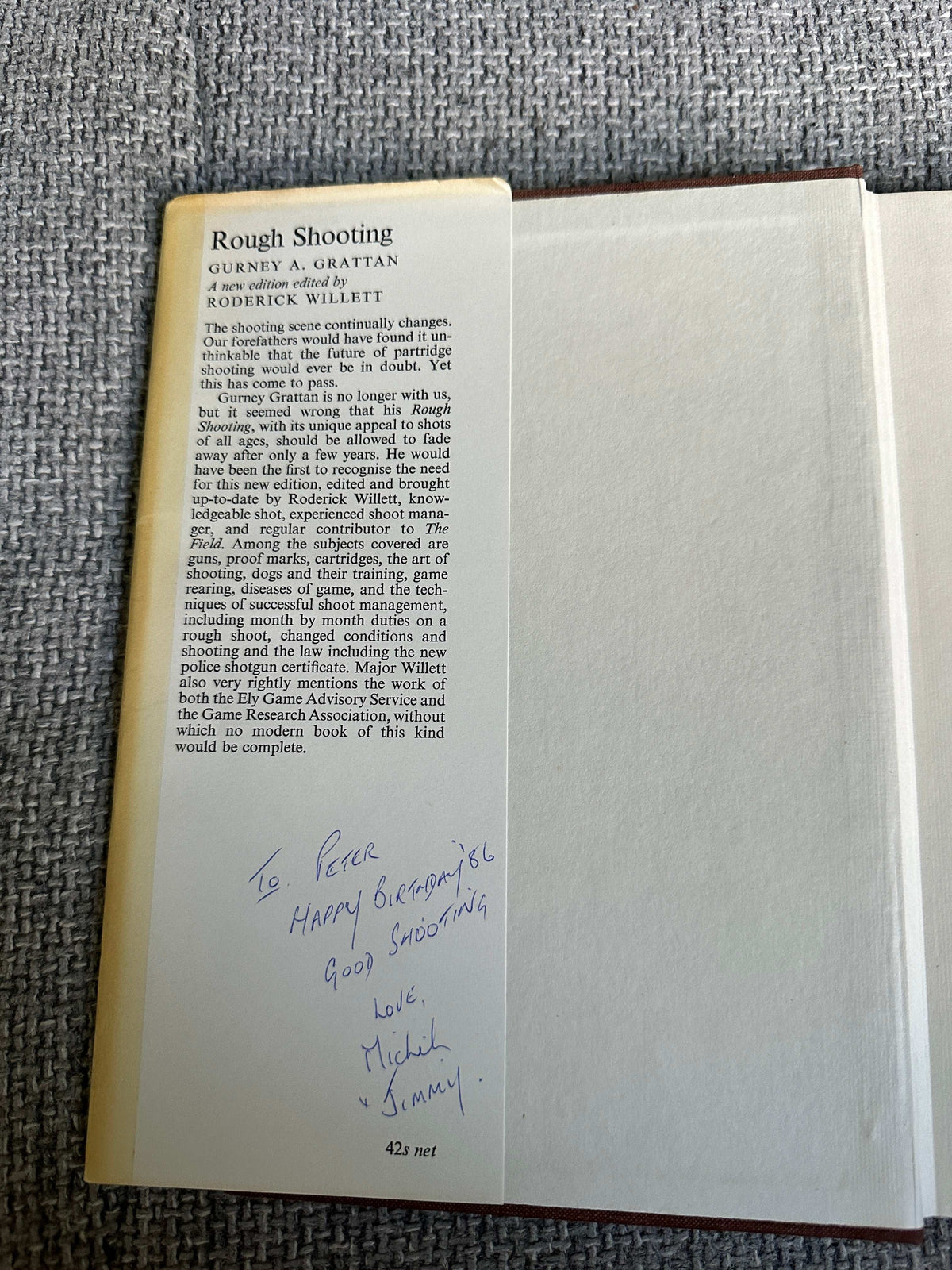 1968 Rough Shooting - Gurney A. Grattan & Roderick Willett (Faber & Faber