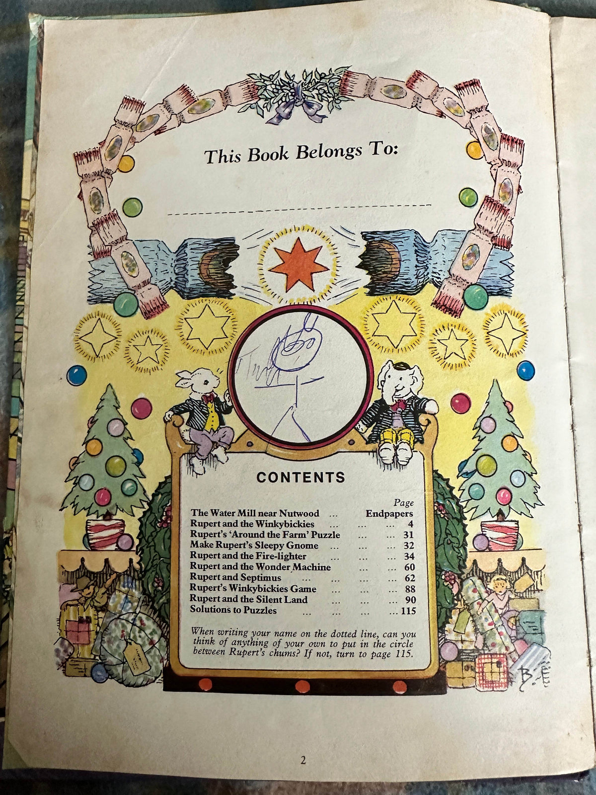 1977 Rupert Annual(Cubie illustration) Daily Express - Honeyburn Books (UK)