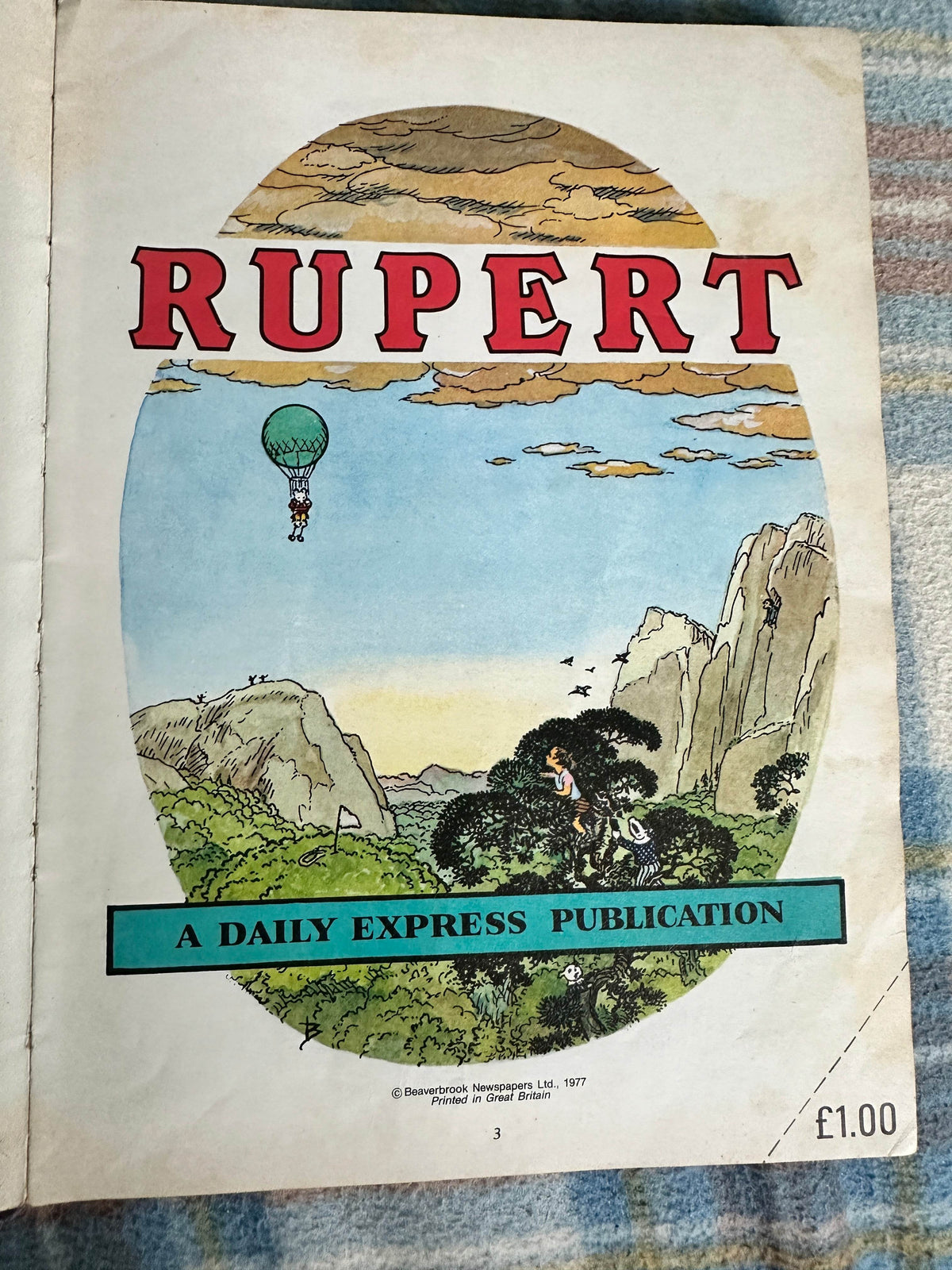 1977 Rupert Annual(Cubie illustration) Daily Express - Honeyburn Books (UK)
