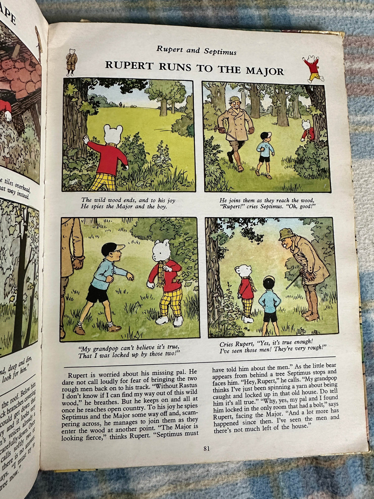 1977 Rupert Annual(Cubie illustration) Daily Express - Honeyburn Books (UK)