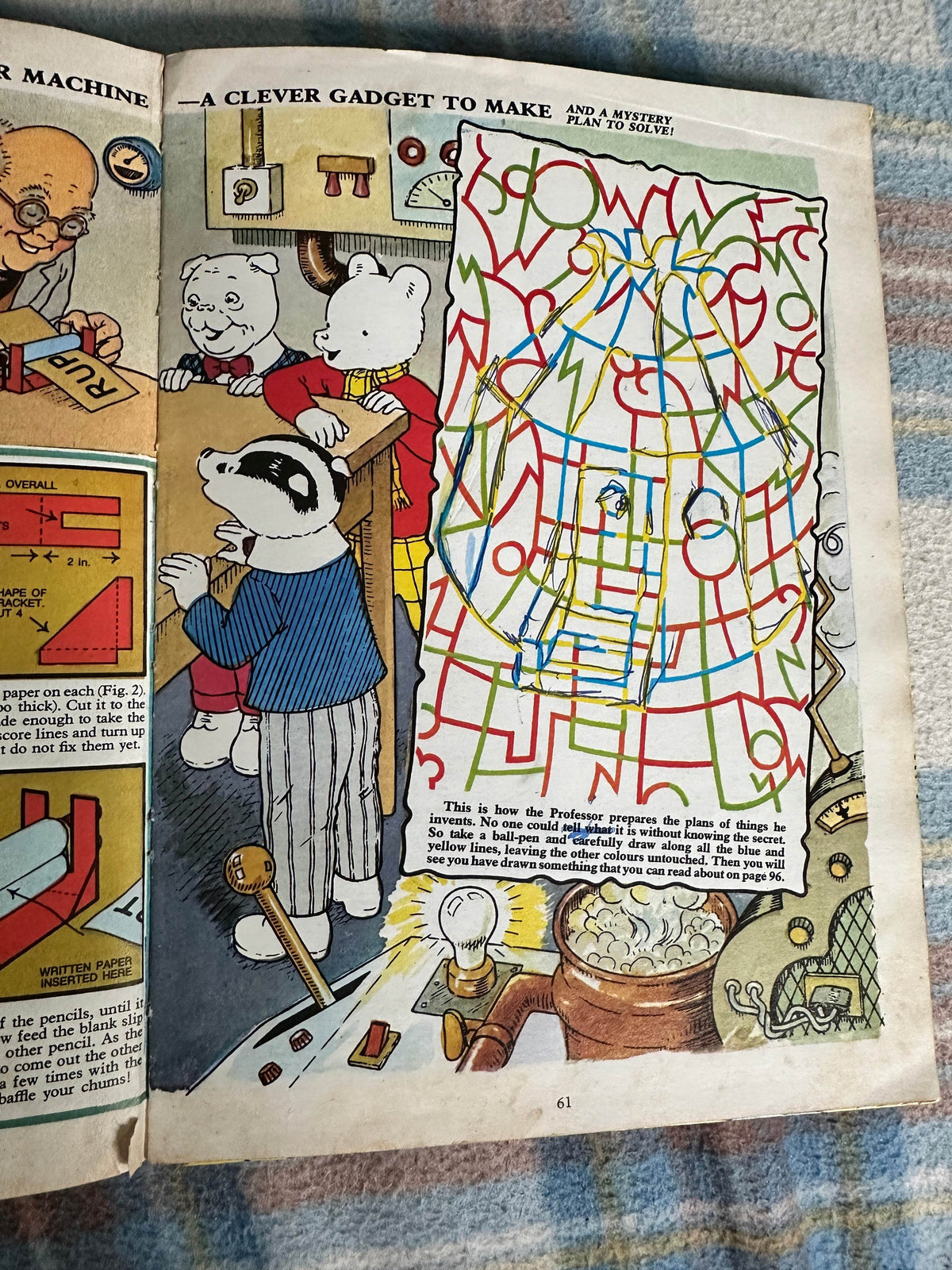 1977 Rupert Annual(Cubie illustration) Daily Express - Honeyburn Books (UK)
