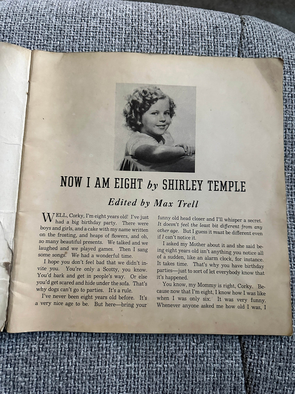 1937 Now I Am Eight - Shirley Temple(Max Trell edit)The Saafield Publishing Company - Honeyburn Books (UK)