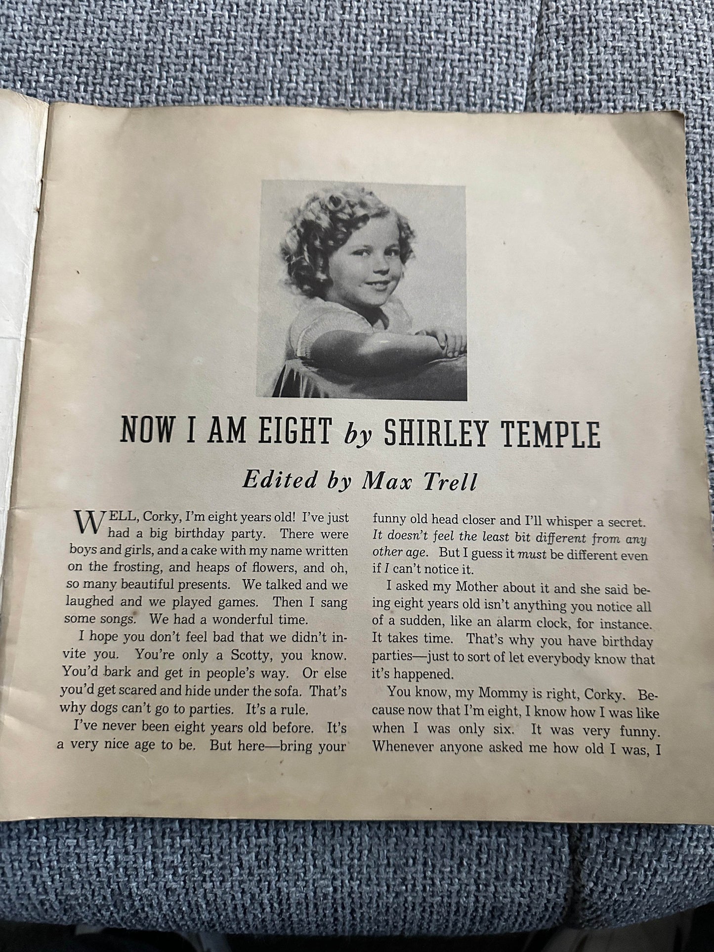 1937 Now I Am Eight - Shirley Temple(Max Trell edit)The Saafield Publishing Company - Honeyburn Books (UK)