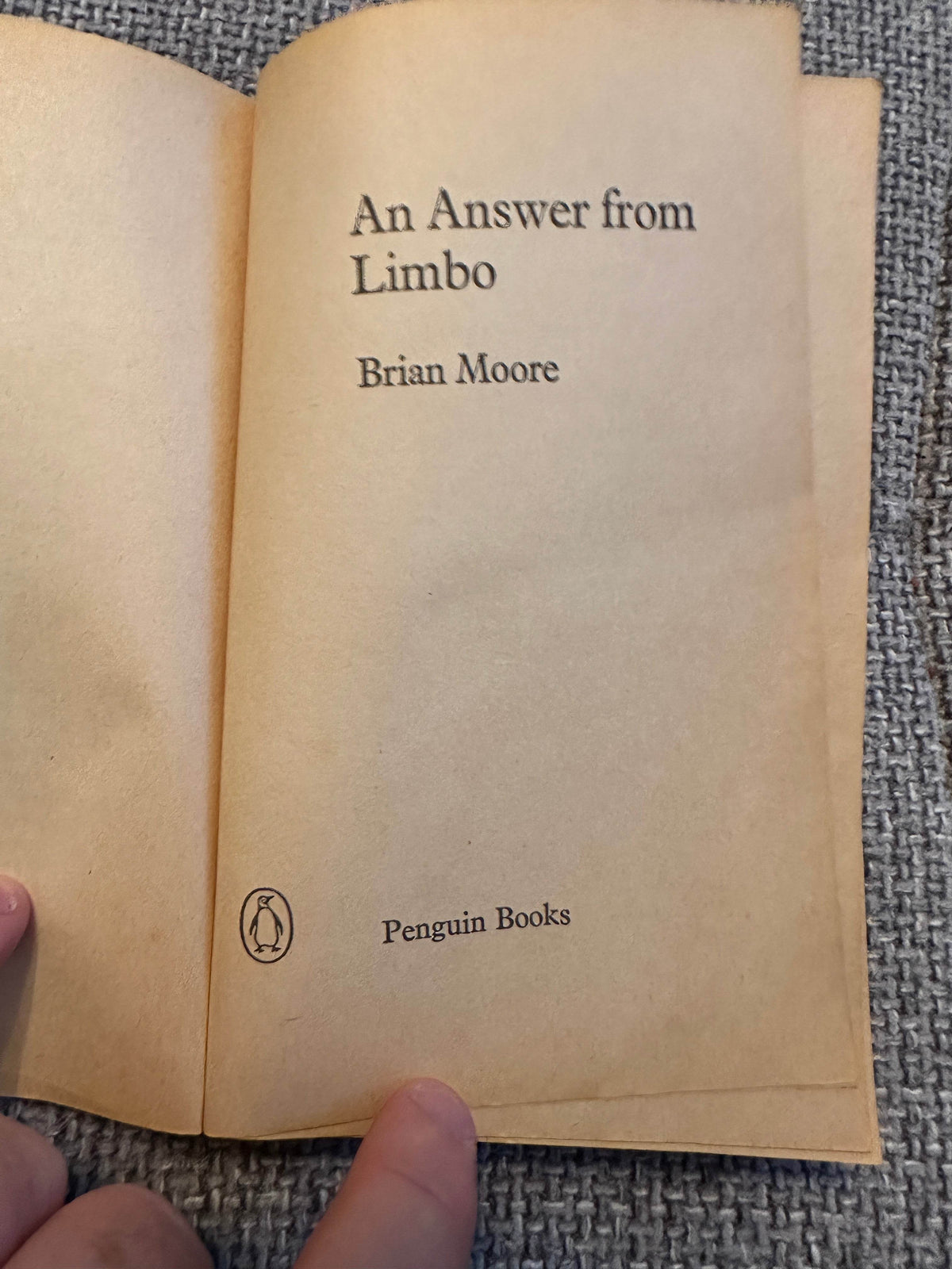 1965*1st* An Answer From Limbo - Brian Moore(Penguin) - Honeyburn Books (UK)