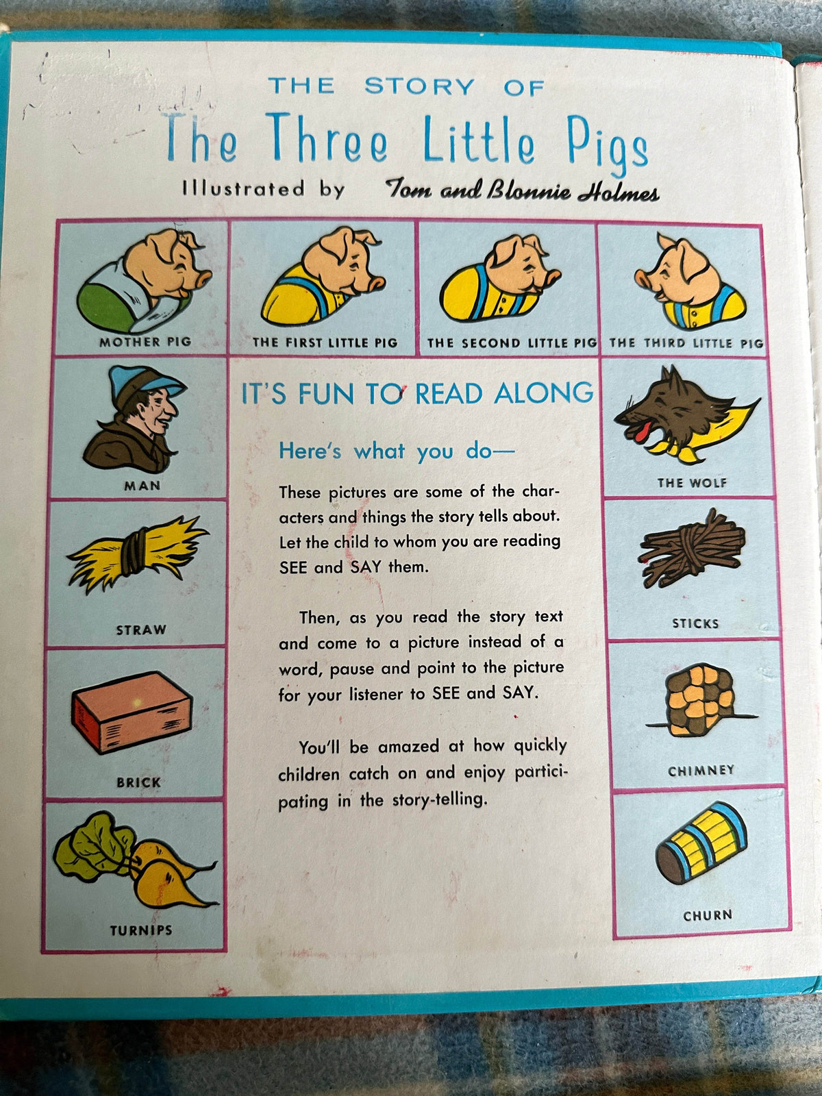1950’s Three Little Pigs(Illustrated by Tom & Blonnie Holmes) Award Publication - Honeyburn Books (UK)
