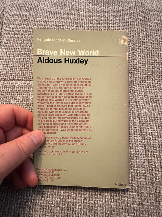 1971 Brave New World - Aldous Huxley(Penguin) - Honeyburn Books (UK)