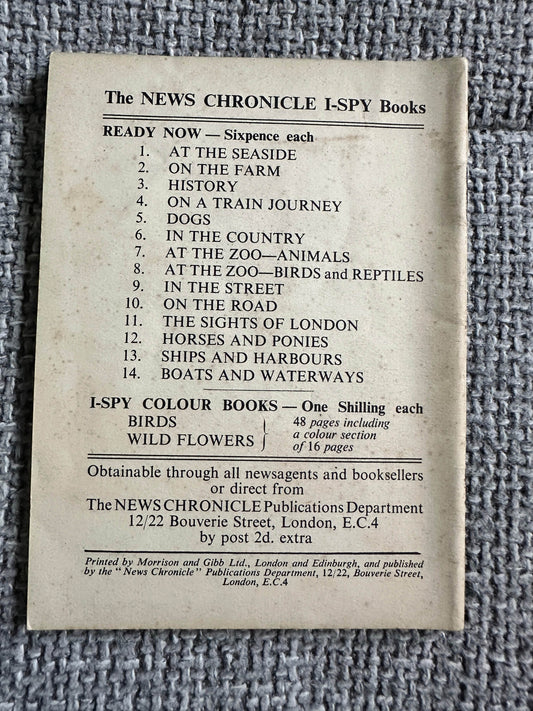 1950’s I-Spy Boats & Waterways(News Chronicle) No14 - Honeyburn Books (UK)