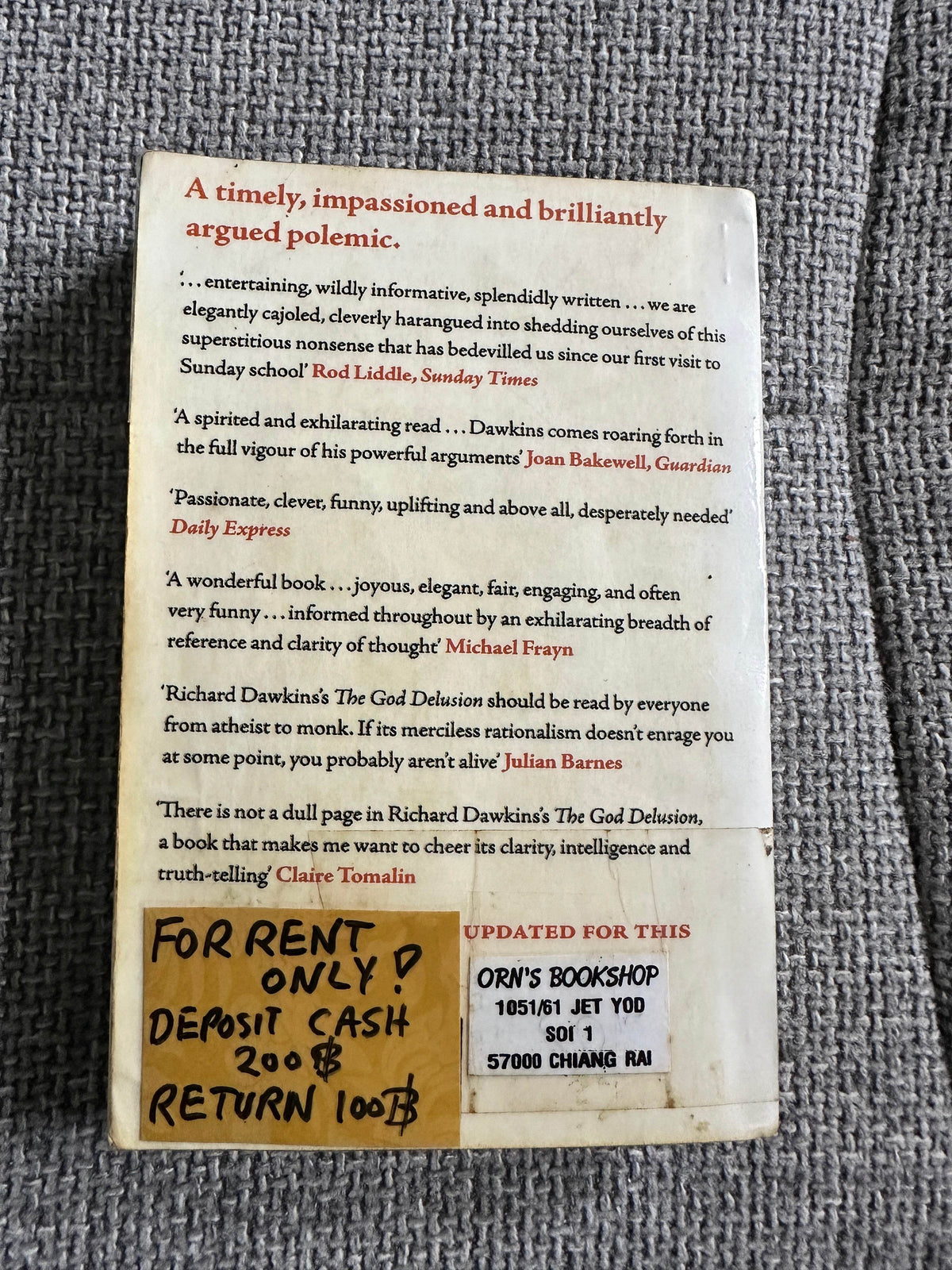 2007 The God Delusion - Richard Dawkins(Black Swan) - Honeyburn Books (UK)