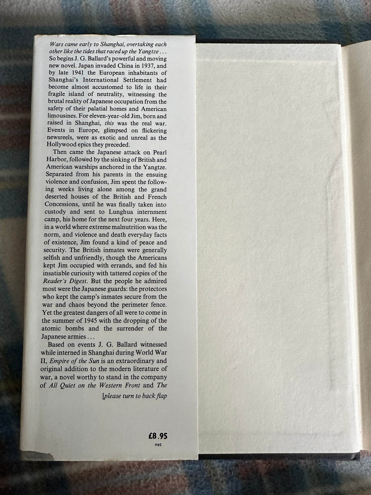 1984 Empire Of The Sun - J. G. Ballard(Victor Gollancz) - Honeyburn Books (UK)