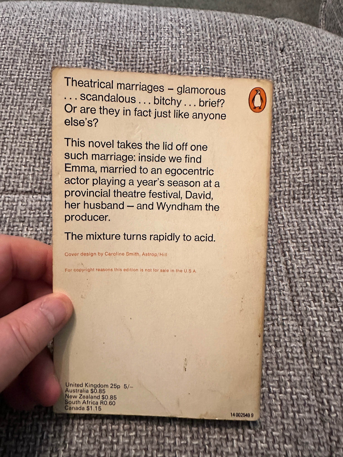 1971 The Garrick Year - Margaret Drabble(Penguin) - Honeyburn Books (UK)