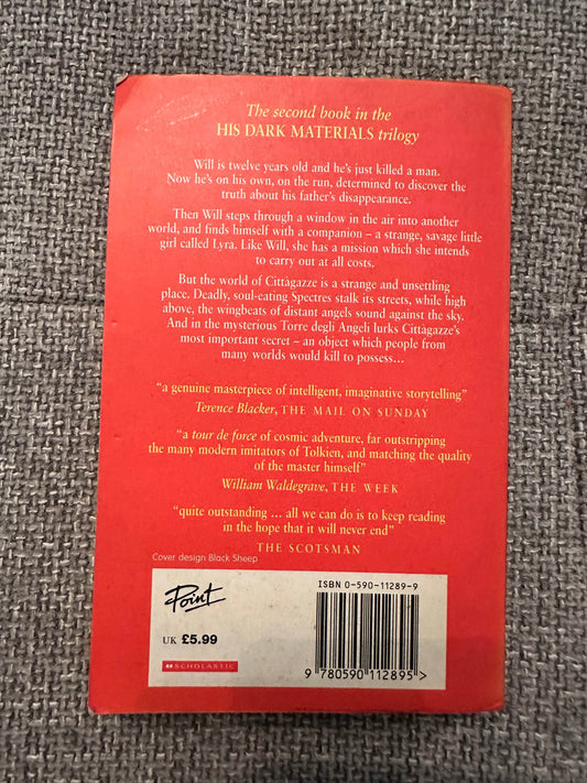 1998 The Subtle Knife - Philip Pullman (Scholastic) - Honeyburn Books (UK)