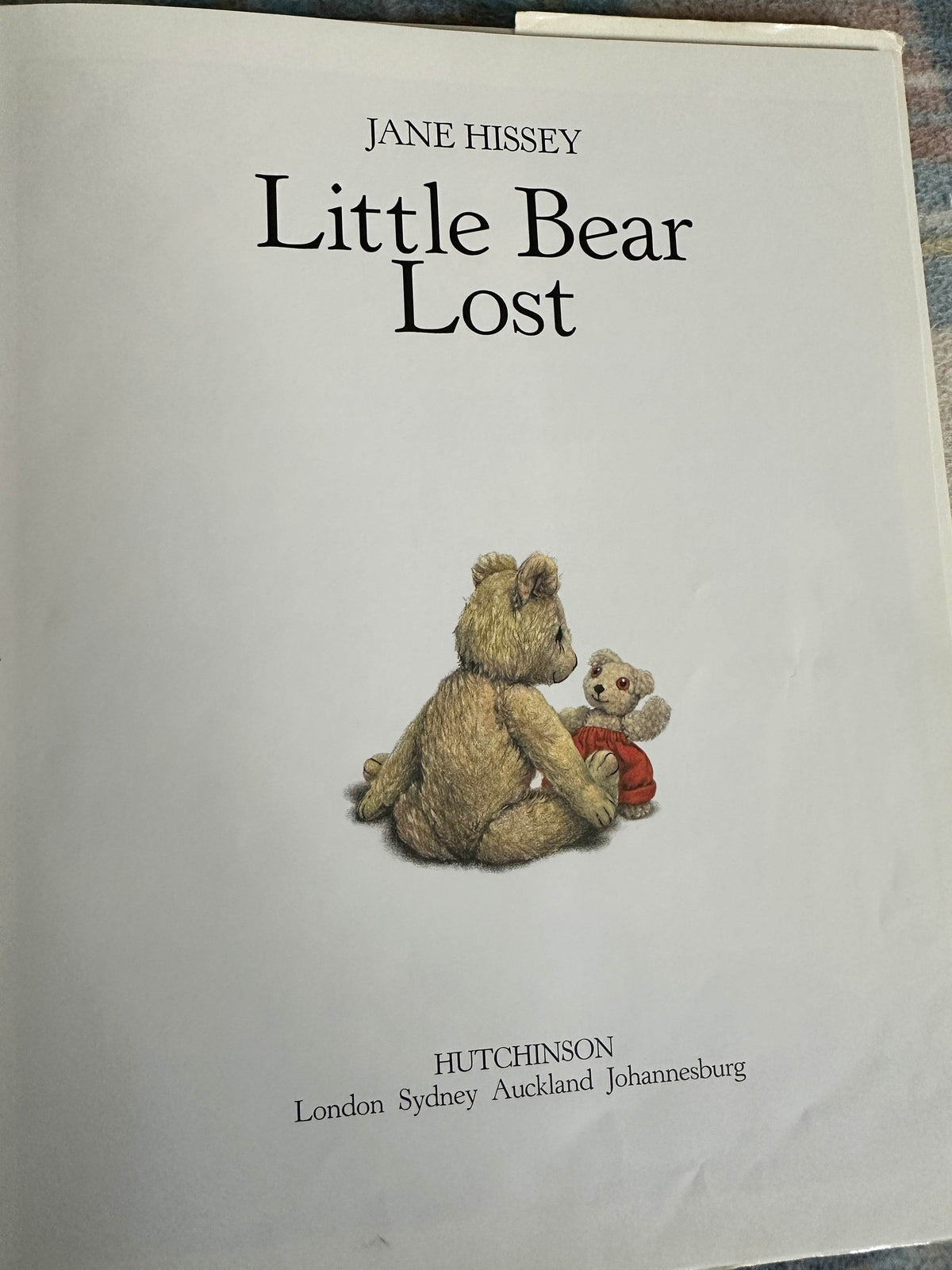 1989 Little Bear Lost - Jane Hissey(Hutchinson) - Honeyburn Books (UK)