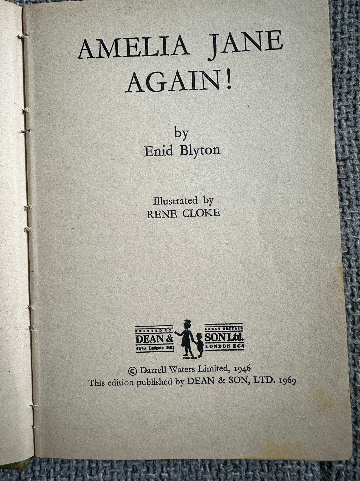 1969 Amelia Jane Again! - Enid Blyton (Rene Cloke Illust) Dean & Son Ltd
