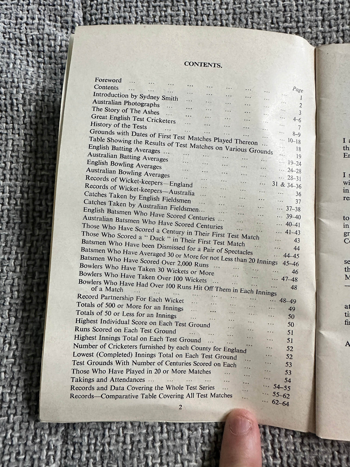 1960 Rothmans Test Cricket Almanack - Honeyburn Books (UK)
