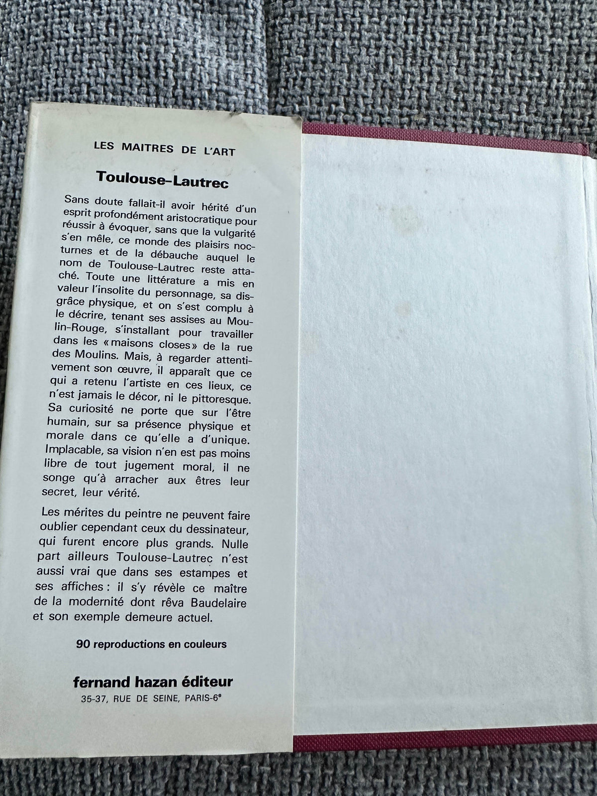 1975 Toulouse-Lautrec - Joseph-Émile Muller(Fernand Hazan) - Honeyburn Books (UK)
