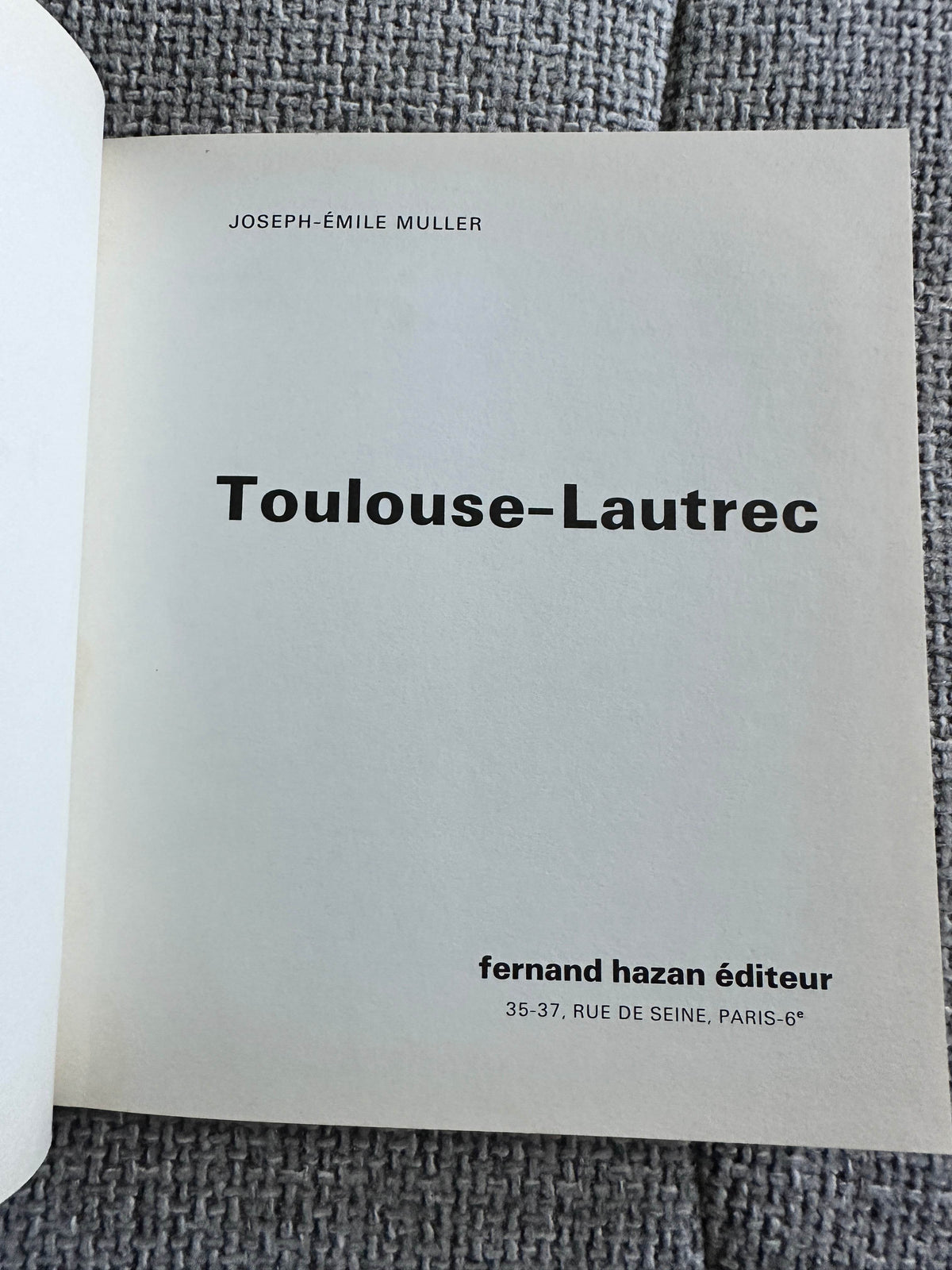 1975 Toulouse-Lautrec - Joseph-Émile Muller(Fernand Hazan) - Honeyburn Books (UK)
