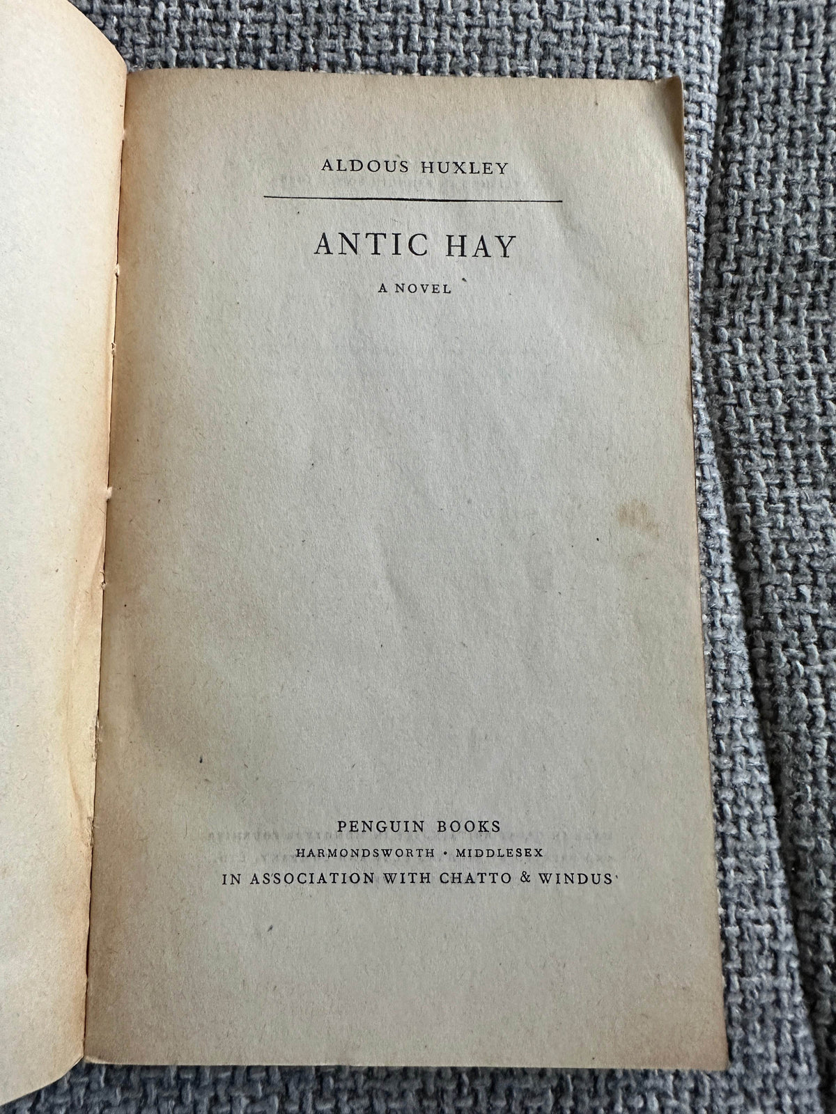 1948*1st* Antic Hay - Aldous Huxley( Penguin) - Honeyburn Books (UK)