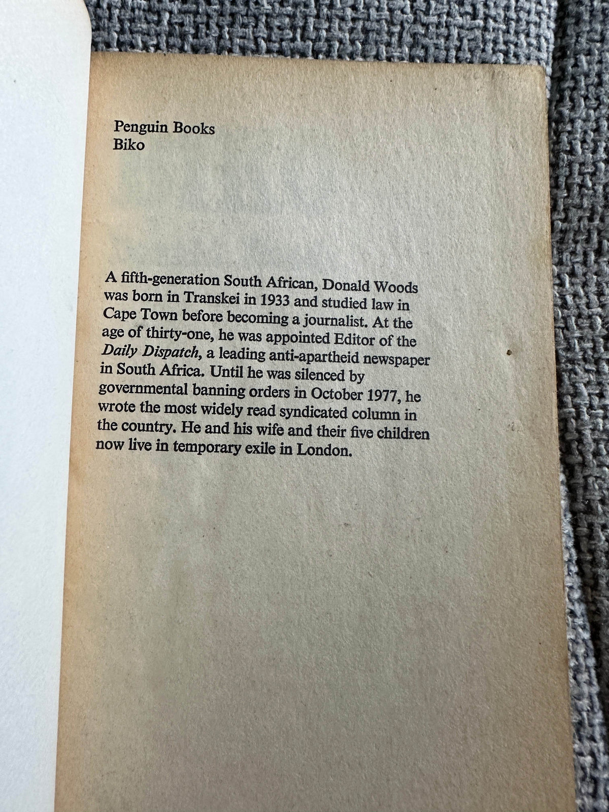 1979*1st* Biko - Donald Woods(Penguin) - Honeyburn Books (UK)