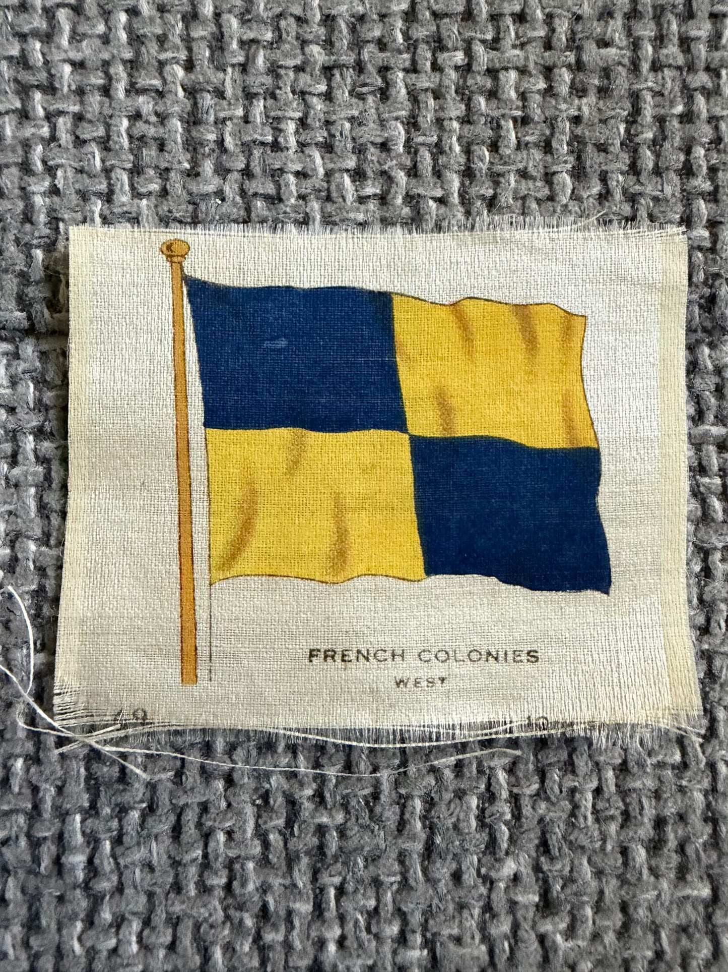 Kensitas Silk Flag — French Colonies West — Vintage Cigarette Card