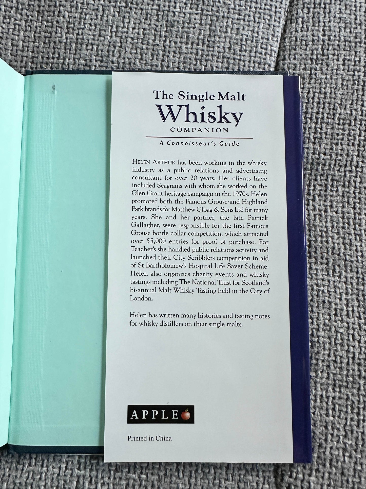 2000 The Single Malt Whisky Companion - Helen Arthur(Apple Publisher) - Honeyburn Books (UK)