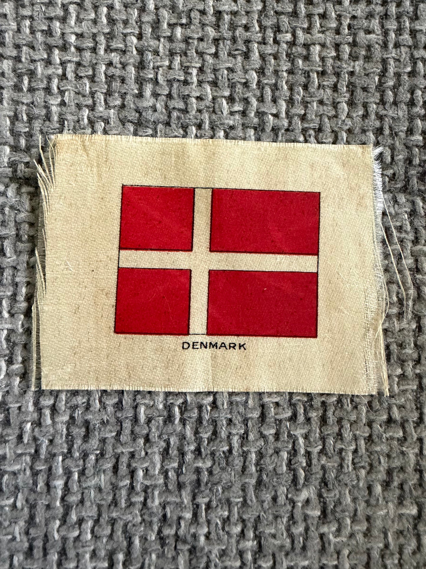Vintage Silk Cigarette Card — Denmark Danish Dannebrog Flag