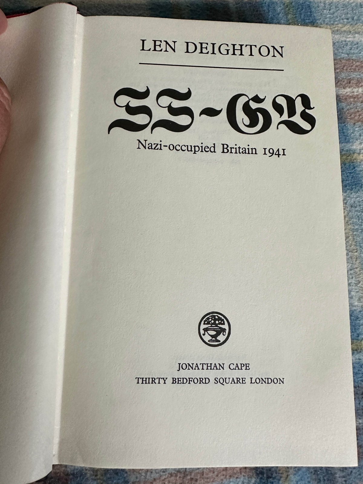 1978*1st* SS-GB - Len Deighton(Jonathan Cape Publisher) - Honeyburn Books (UK)