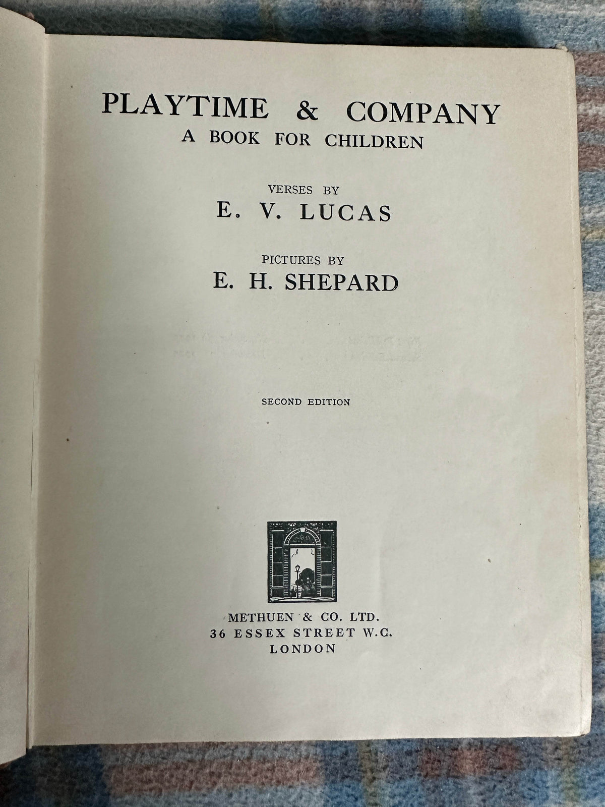 1925 Playtime & Company - E. V. Lucas(illustrated Ernest H. Shepard)Methuen - Honeyburn Books (UK)