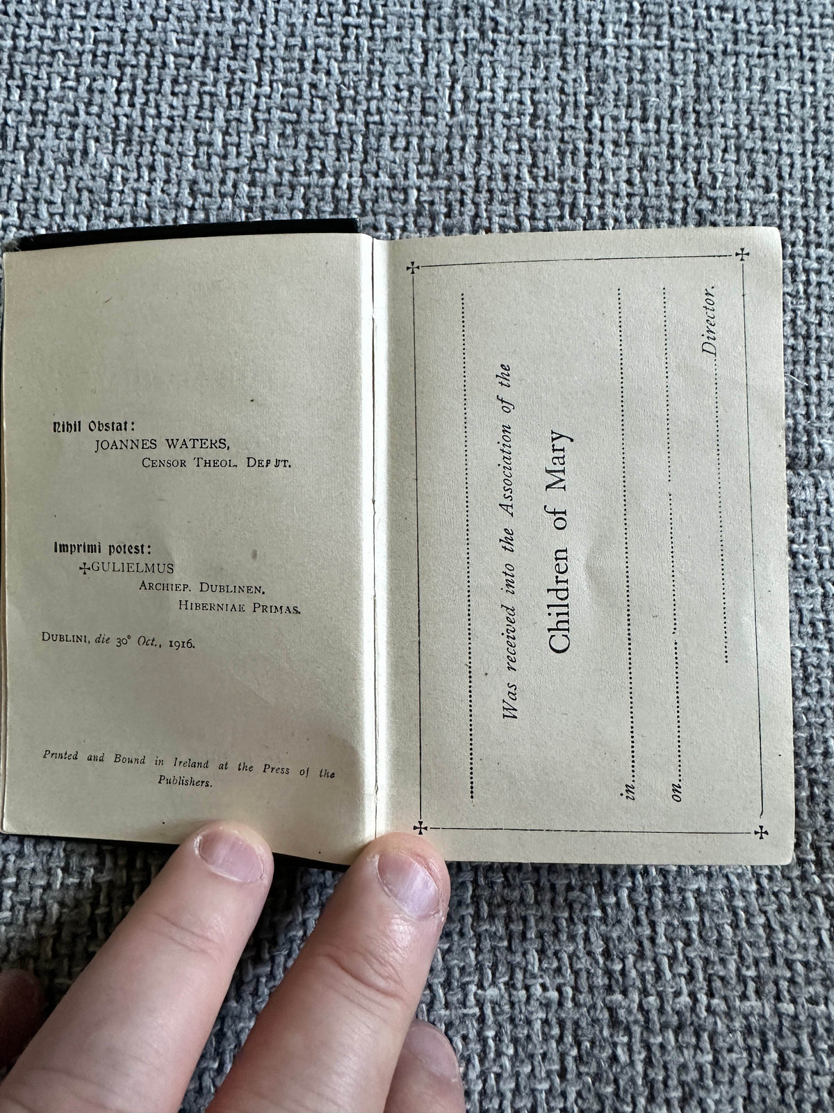 1939 The Manual Of Children Of Mary(New Edition) M. H. Gill & Son Ltd Dublin - Honeyburn Books (UK)