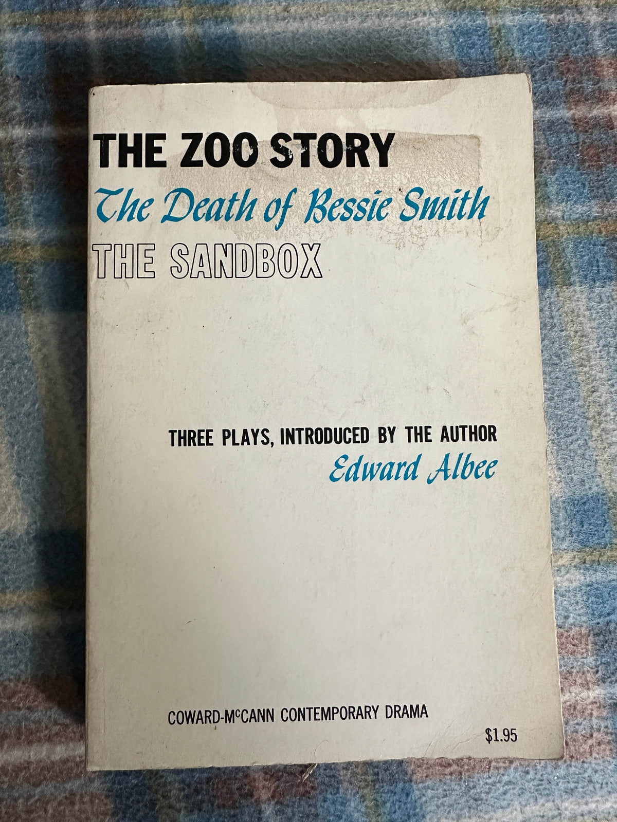 1960 The Zoo Story / The Death Of Bessie Smith / The Sandbox 3 Plays by Edward Albee(Coward-McCann Publisher) New York - Honeyburn Books (UK)