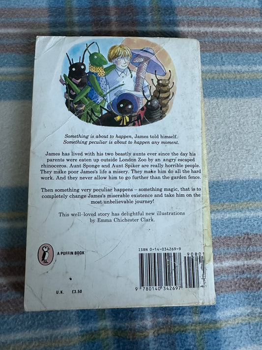 1990 James & The Giant Peach - Roald Dahl(Emma Chichester Clark Illust) Puffin - Honeyburn Books (UK)