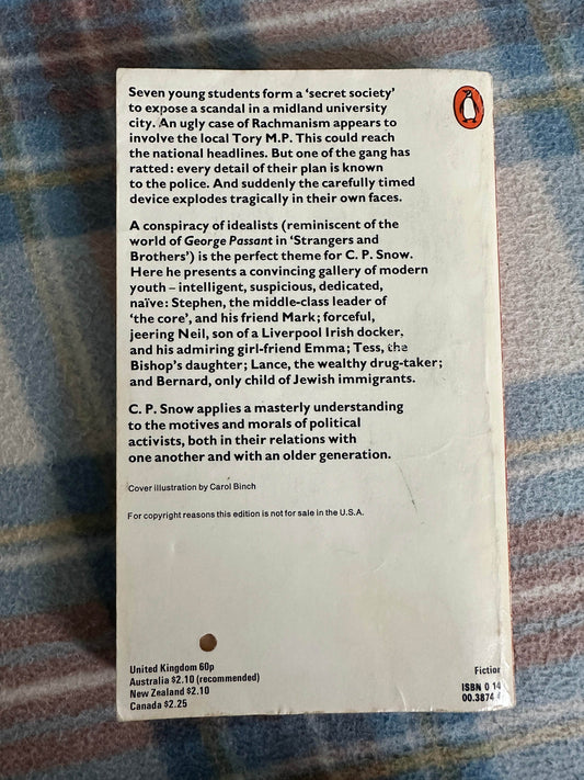 1975*1st* The Malcontents - C.P. Snow(Penguin) - Honeyburn Books (UK)