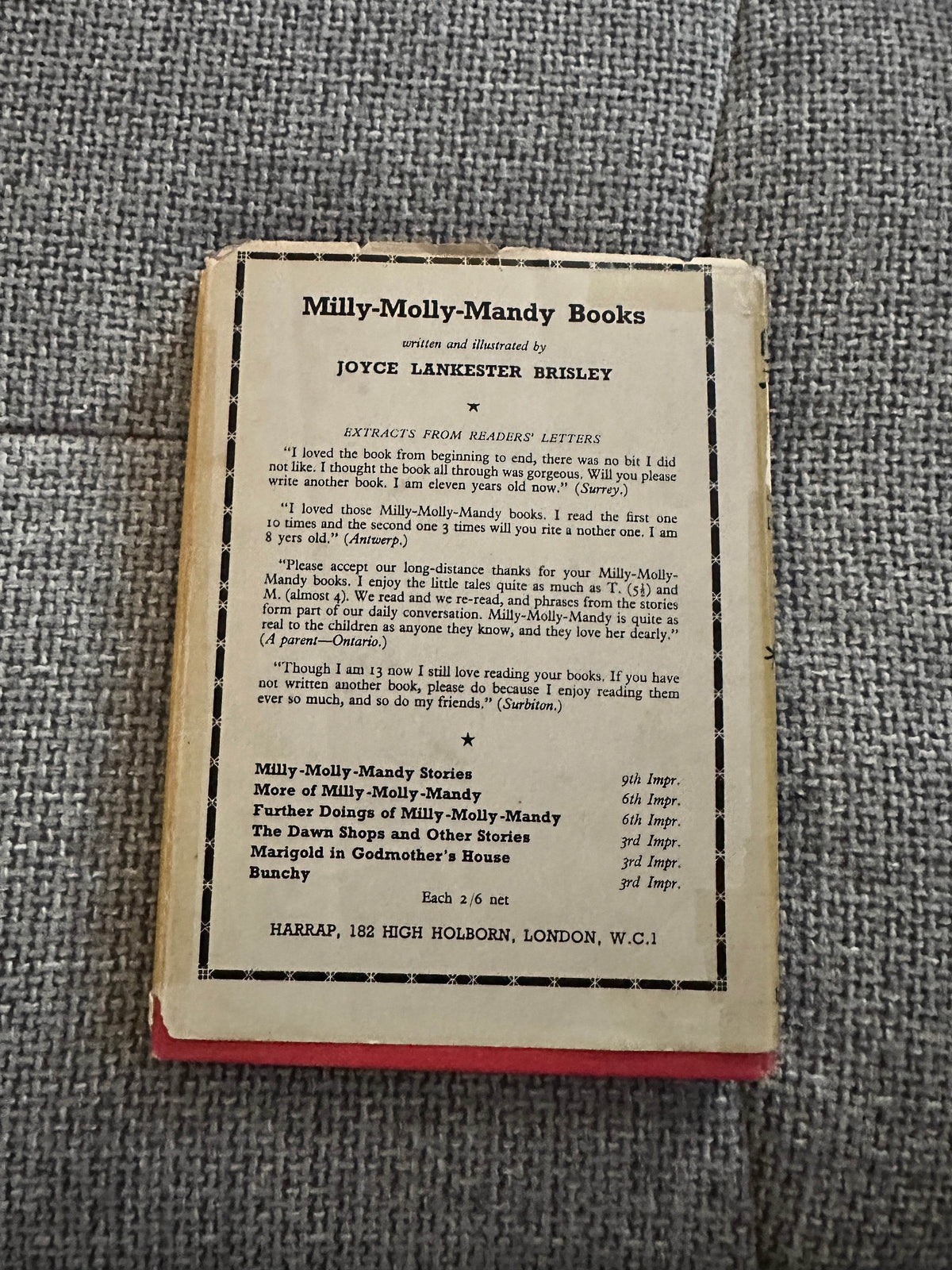 1938 Bunchy - Joyce Lankester Brisley(George G. Harrap) - Honeyburn Books (UK)