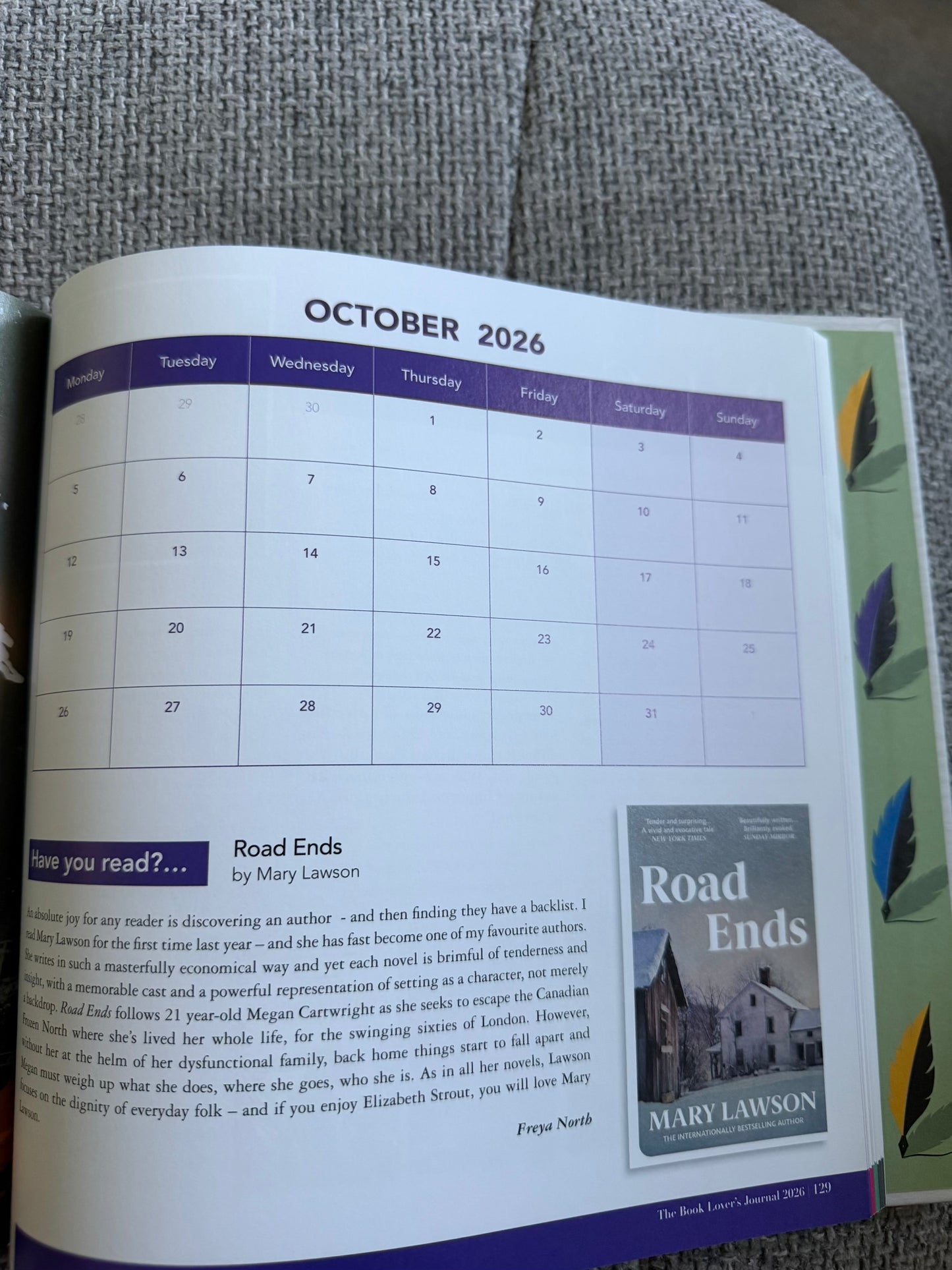 2026*SIGNED Ian Rankin, Freya North & Roisin O’Donnell The Book Lover’s Journal 2026 The Book Trust