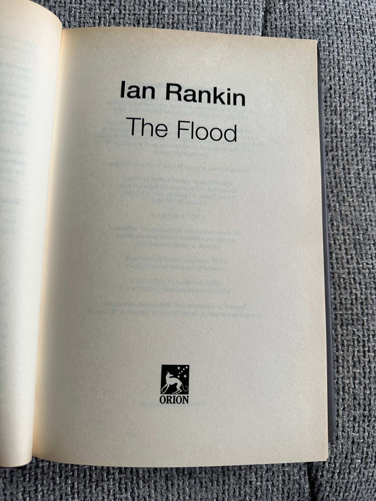 2005*1st* The Flood - Ian Rankin (Orion)