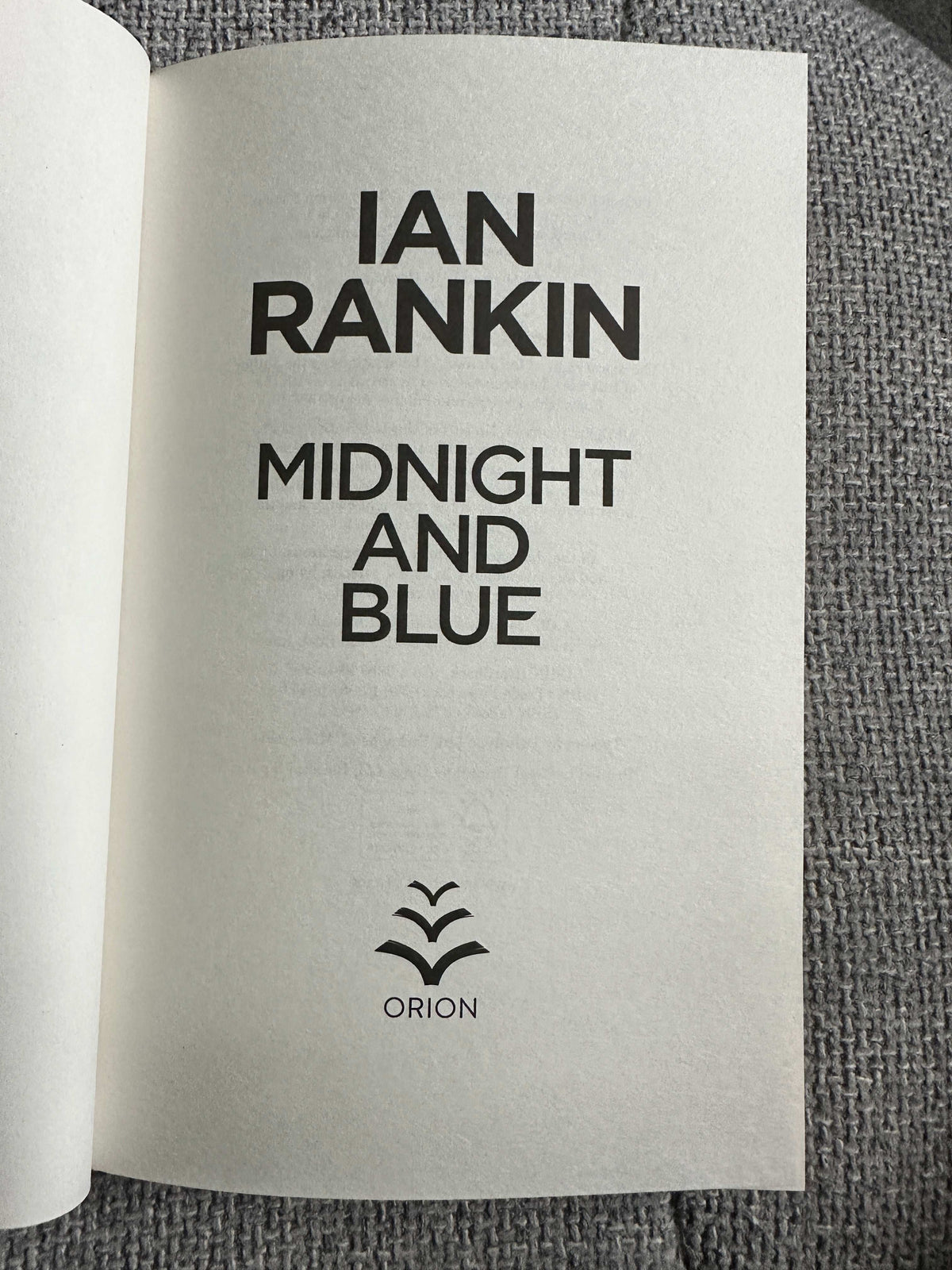 2024*signed 1st* Midnight & Blue - Ian Rankin (Orion)+Bonus H.M.P. Edinburgh Inmate Arrival Booklet