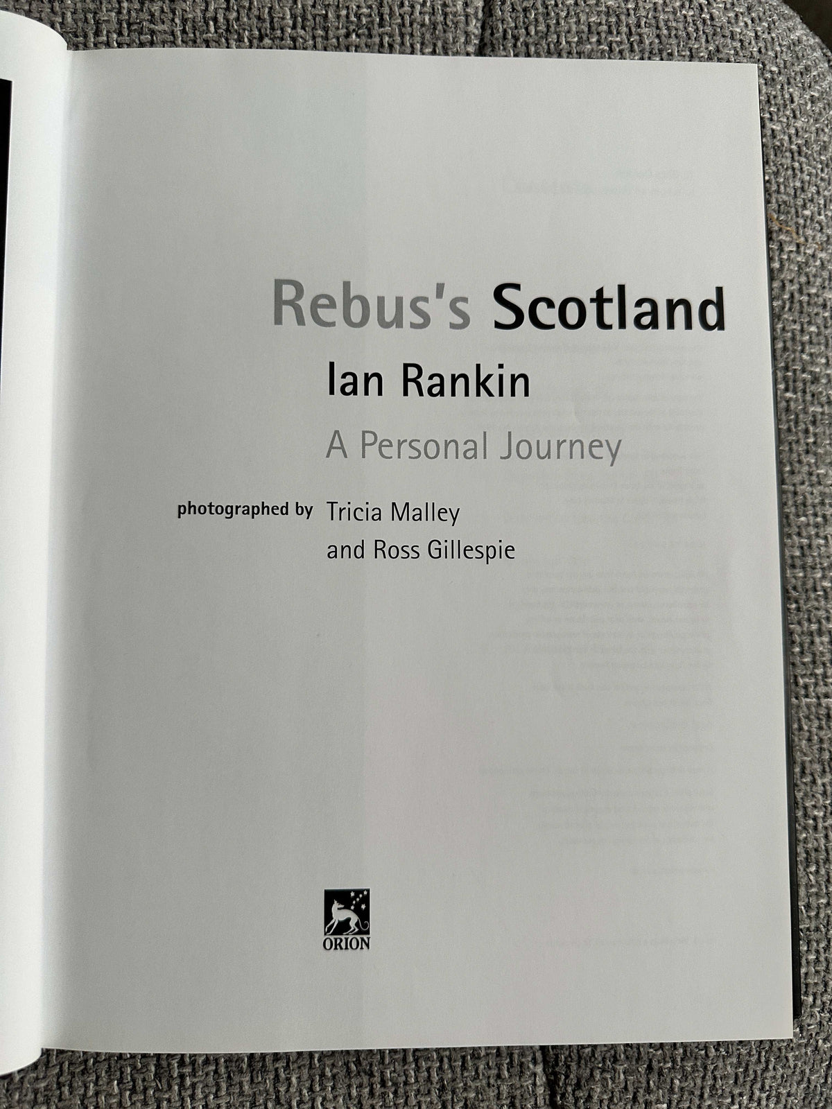 2005*1st* Rebus’s Scotland (A Personal Journey) Ian Rankin (Orion)