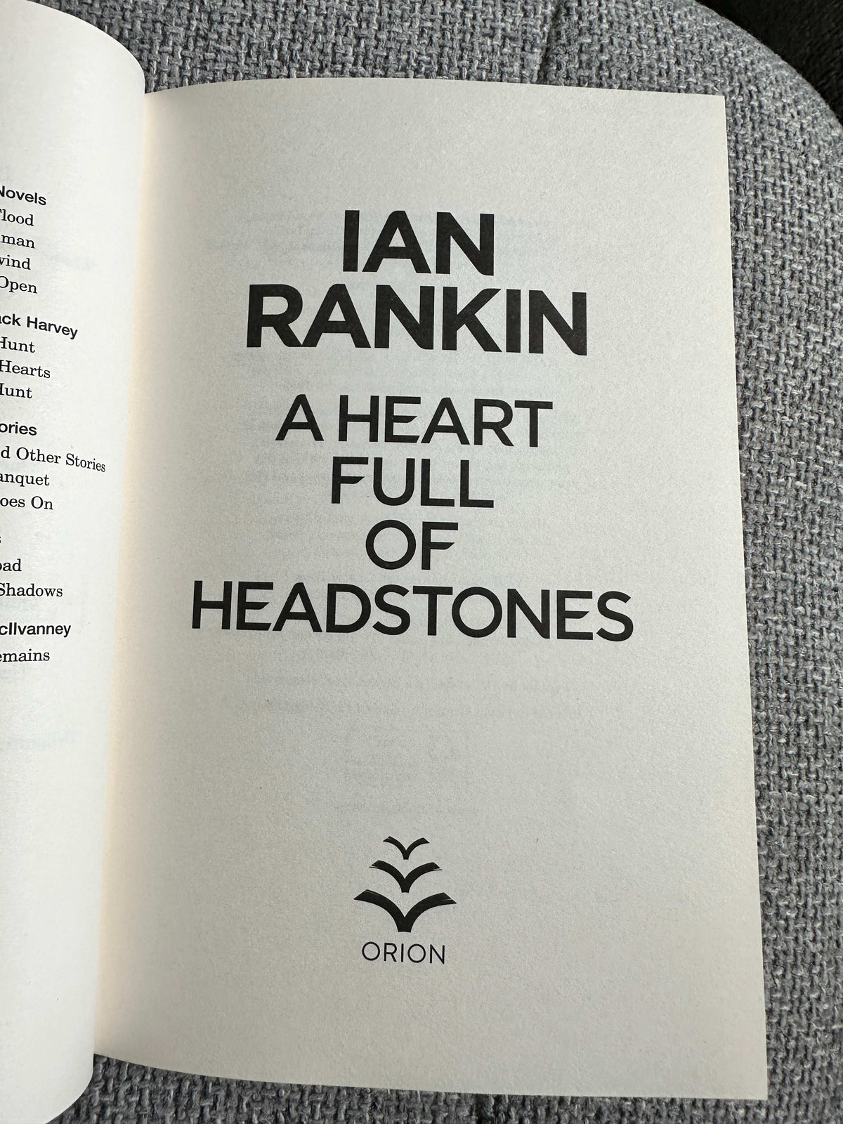 2022*1st* A Heart Full Of Headstones - Ian Rankin (Waterstones Special Edition) Orion