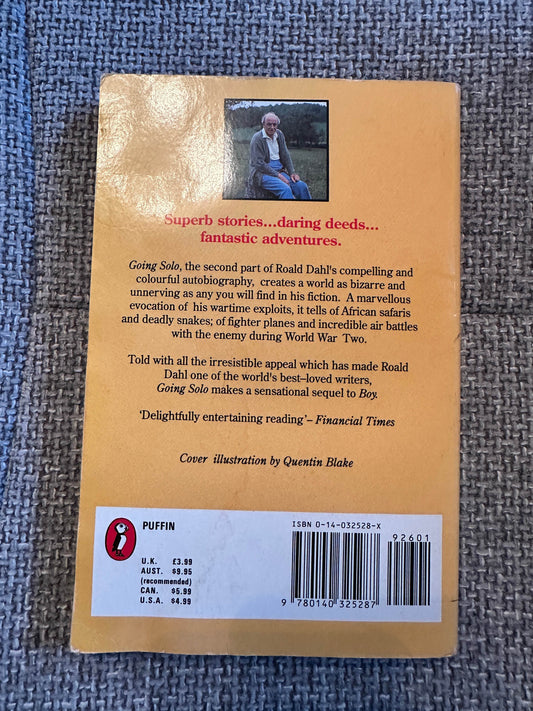 1986 Going Solo - Roald Dahl (Puffin Books) - Honeyburn Books (UK)