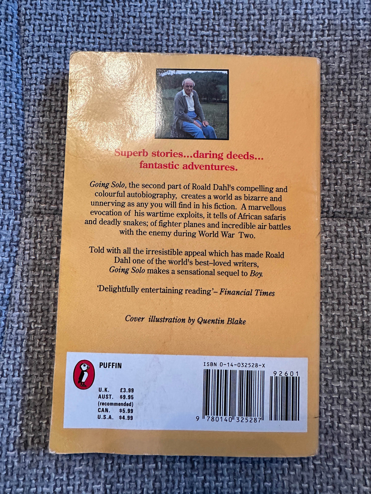 1986 Going Solo - Roald Dahl (Puffin Books) - Honeyburn Books (UK)