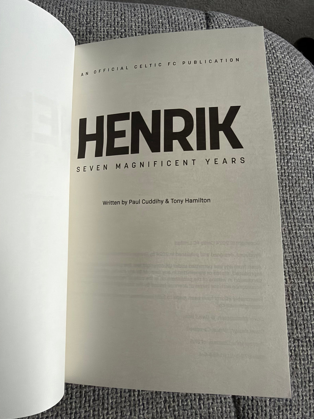 2024*1st* Henrik Seven Magnificent Years - Paul Cuddihy & Tony Hamilton (Celtic Publications)