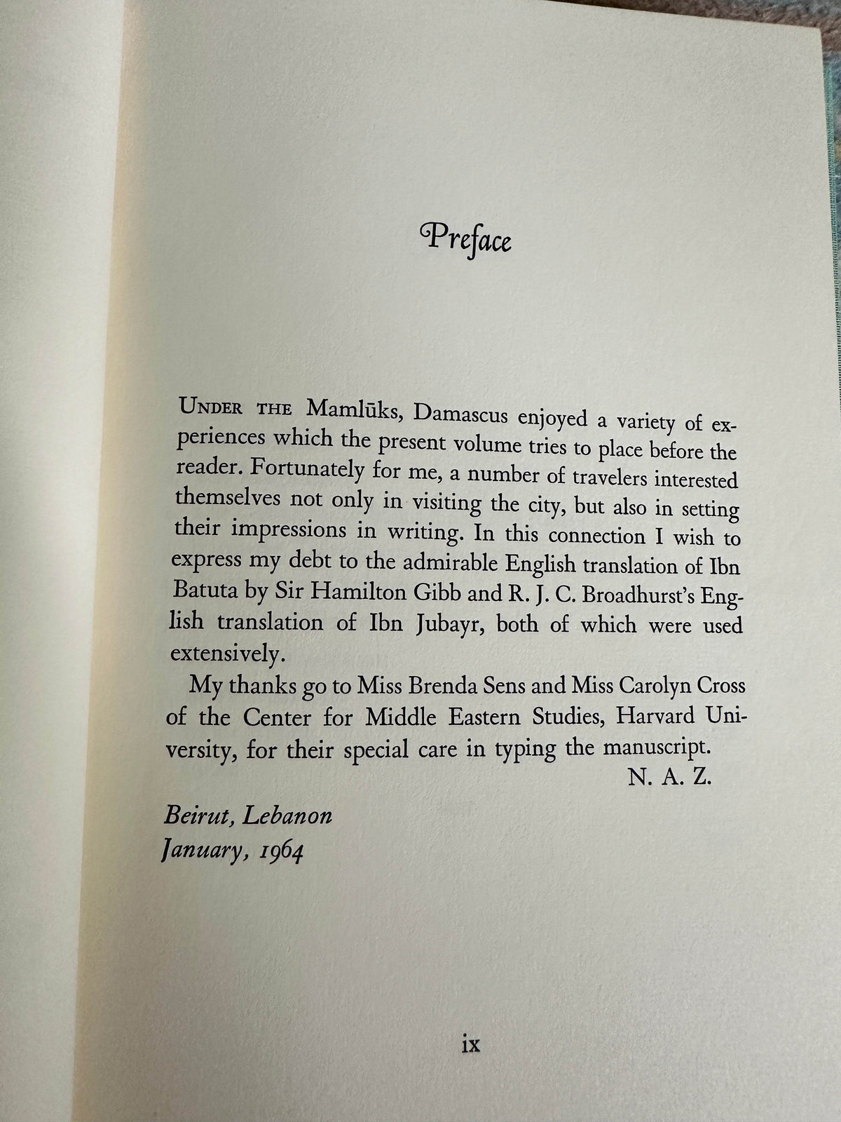 1964*1st signed* Damascus Under The Mamlūks(Centre Of Civilisation Series) Nicola A. Ziadeh(University of Oklahoma Press) - Honeyburn Books (UK)